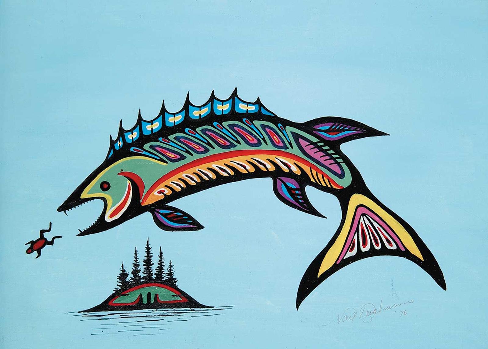 Noel Ducharme (1921-1988) - Untitled - Pike Catching Frog