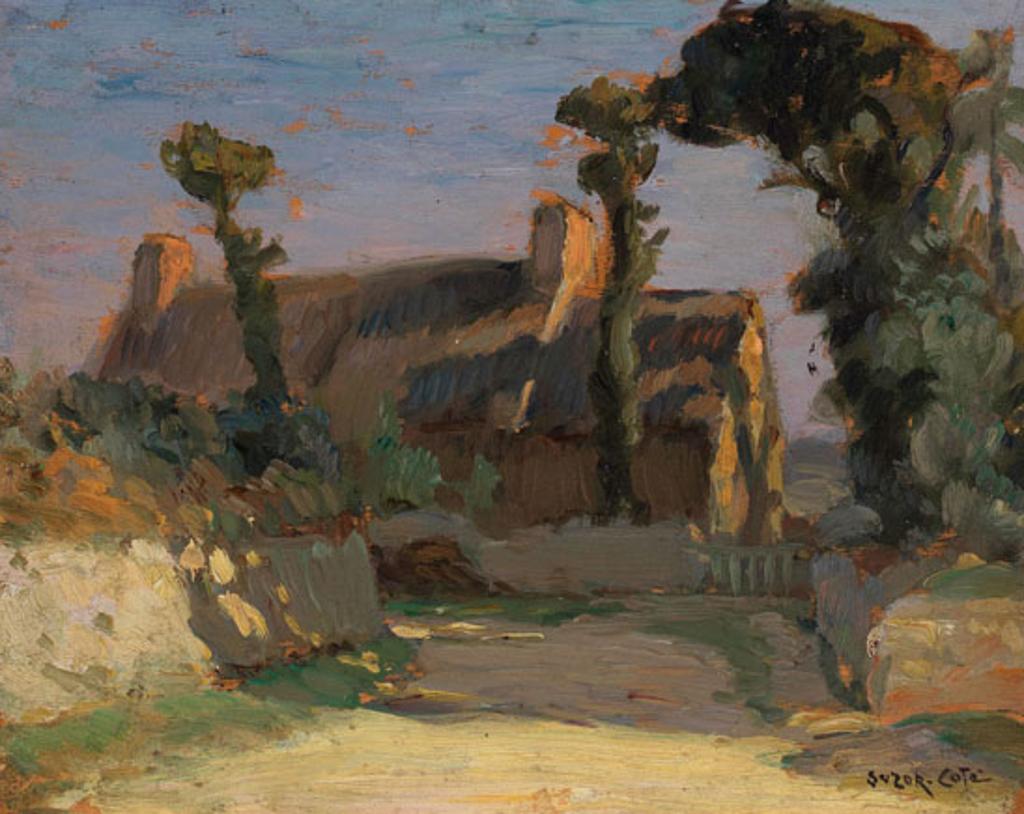Marc-Aurèle de Foy Suzor-Coté (1869-1937) - Chaumière de fermier breton, à Port-Guenz, Bretagne