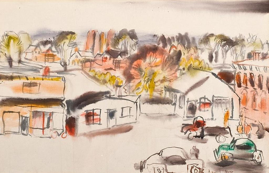 David Browne Milne (1882-1953) - GREEN CAR SPRING