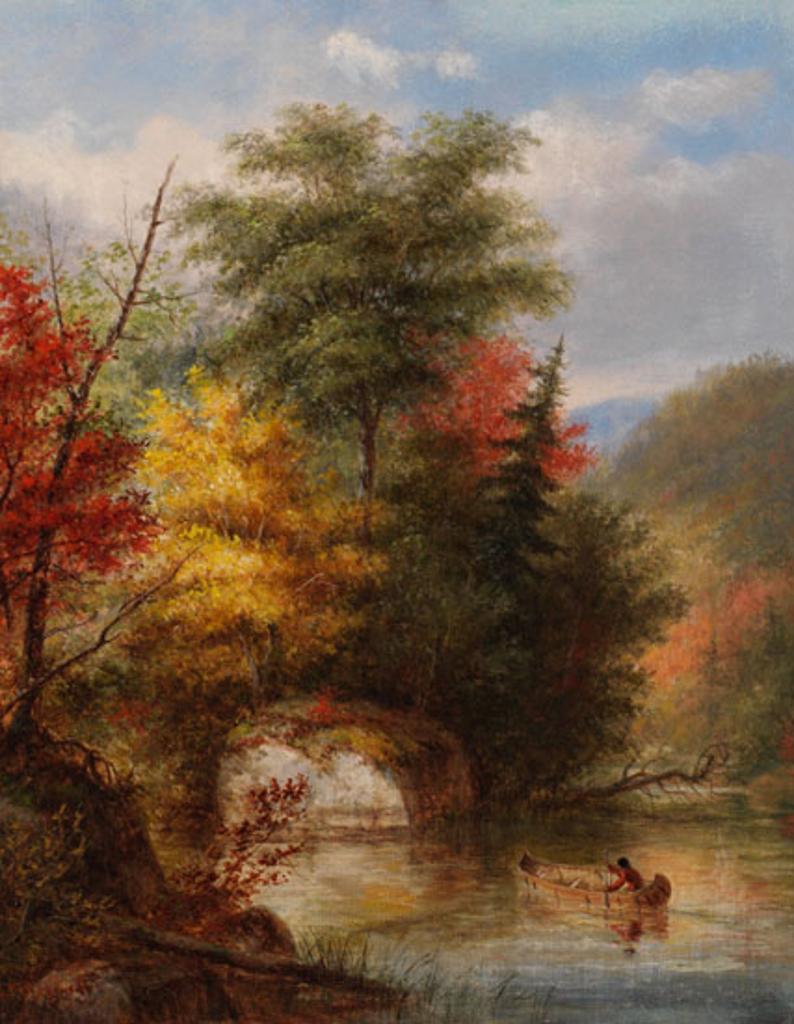 Cornelius David Krieghoff (1815-1872) - Indian Canoeing