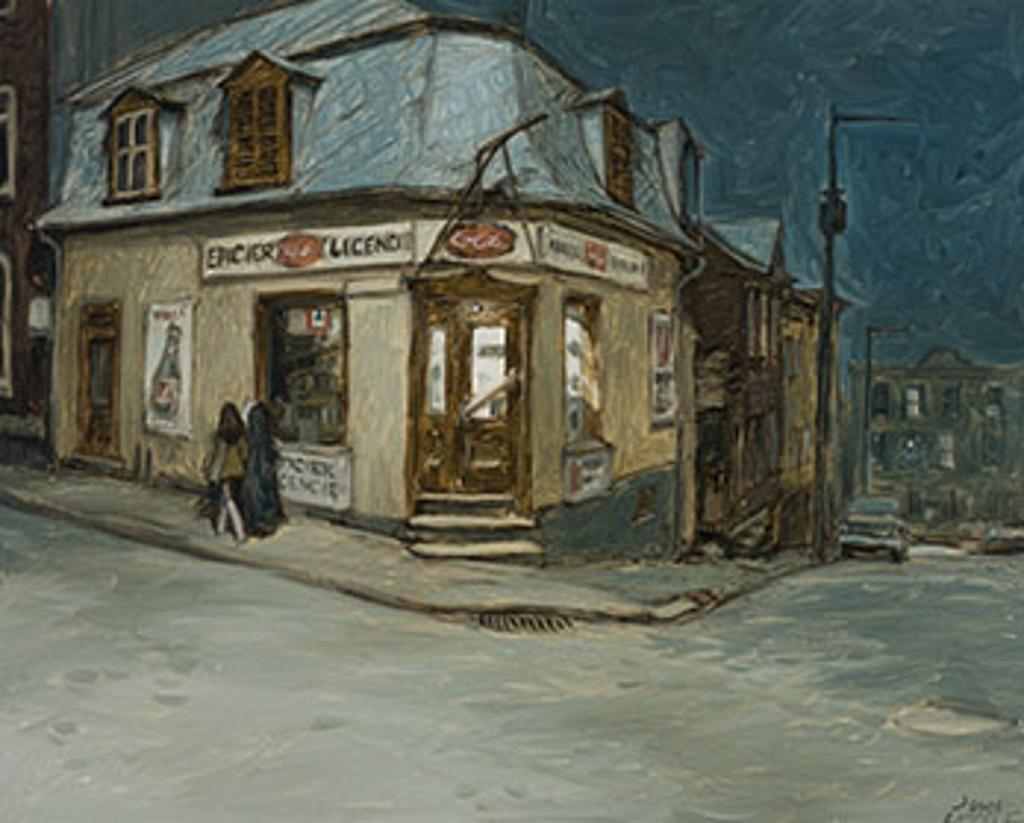 John Geoffrey Caruthers Little (1928-2024) - Une nuit d'octobre, l'été indien, épicerie coin Sutherland et Latourelle, Québec