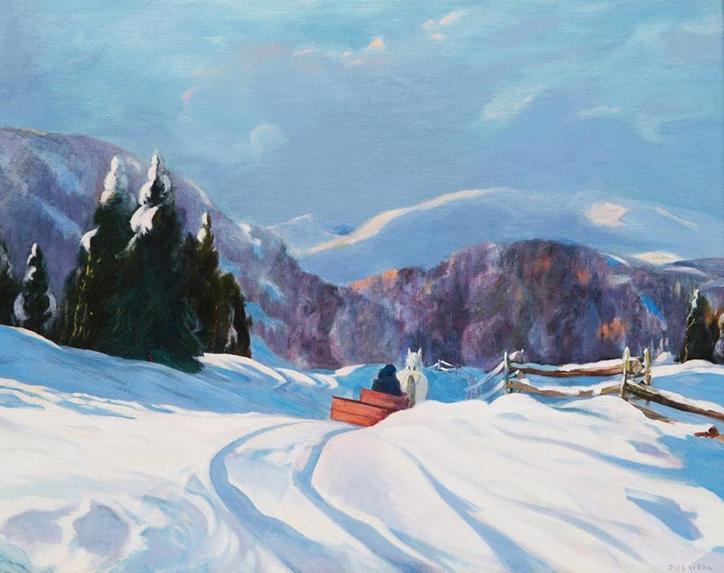Ralph Wallace Burton (1905-1983) - Red Sleigh, Winter