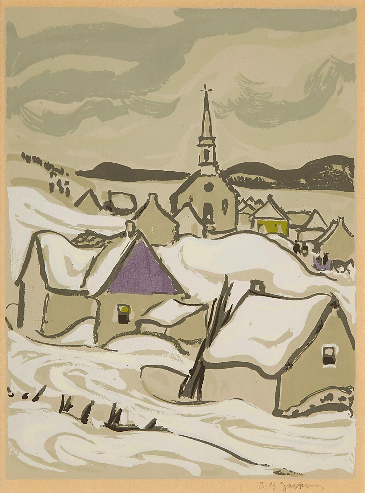 Alexander Young (A. Y.) Jackson (1882-1974) - Sleigh, Winter; Winter In St. Fidele