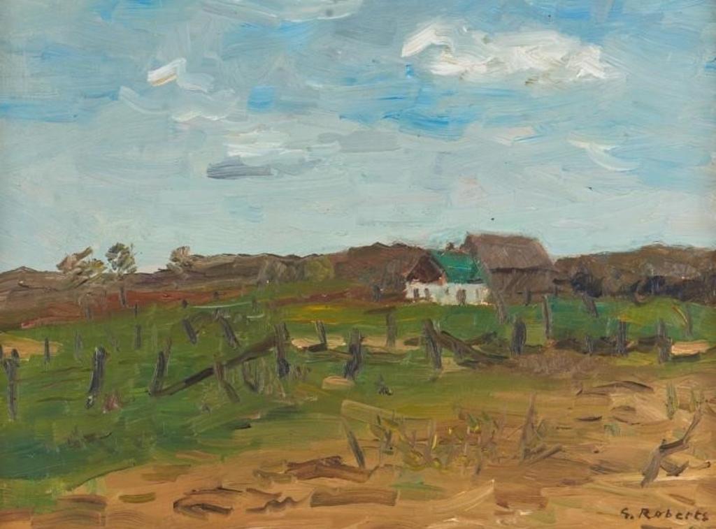 William Goodridge Roberts (1921-2001) - Fields and Farm Buildings (1959)