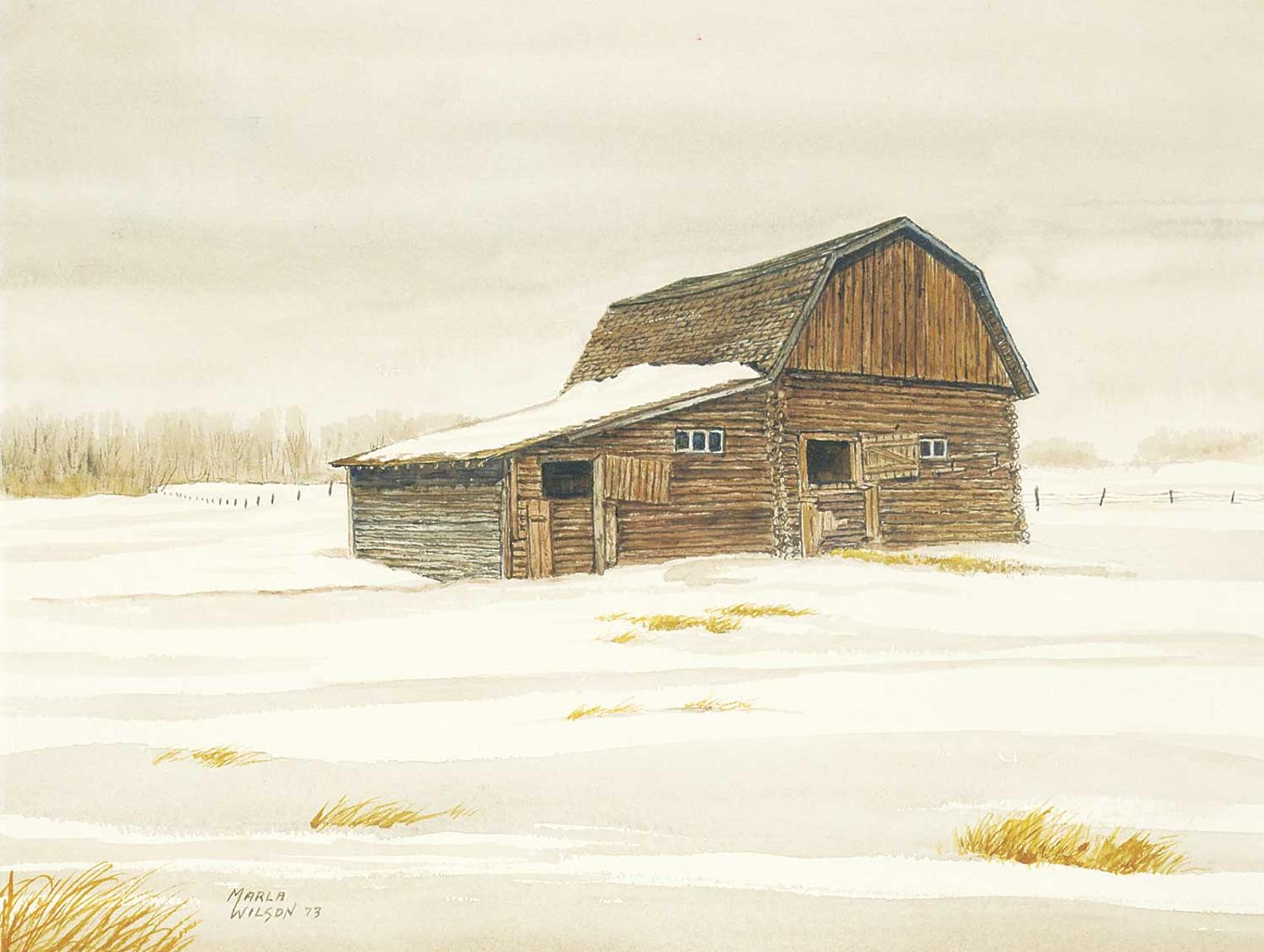 Marla Wilson (1945) - Barn Near Spruce Grove