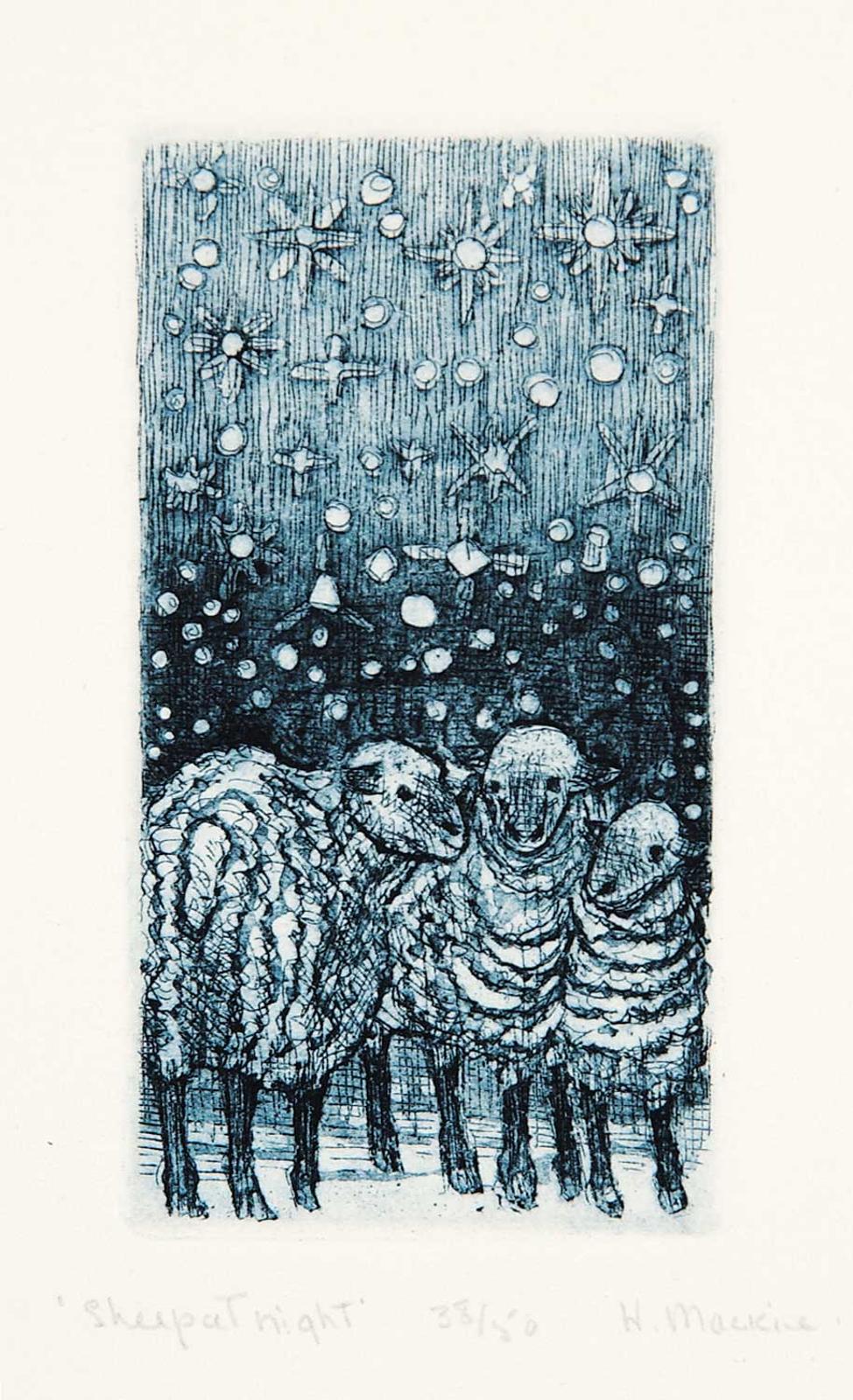 Dora Helen Mackie (1926) - Sheep at Night  #38/50