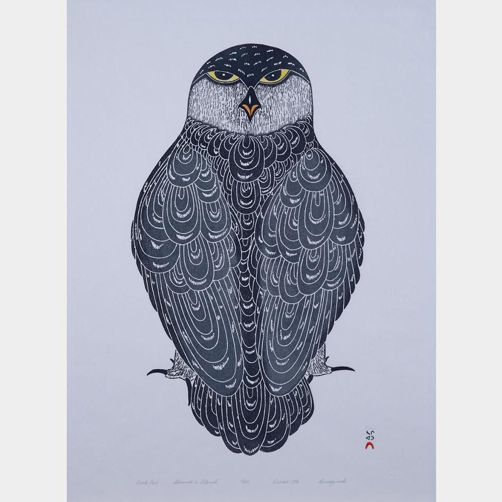Kananginak Pootoogook (1935-2010) - Dark Owl