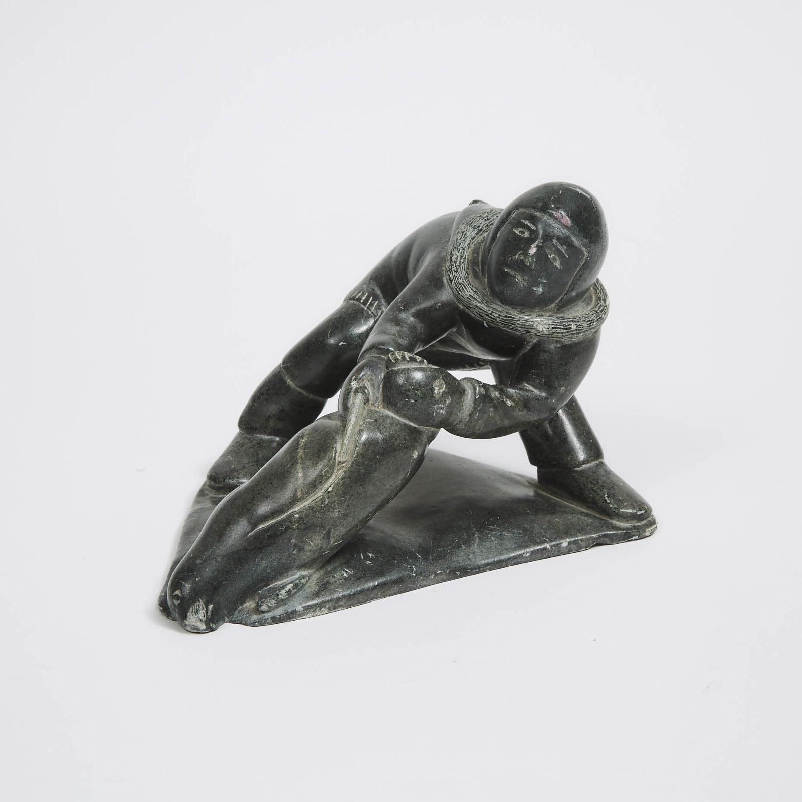 Adamie Alaku Anauta Anautak (1946-2016) - Hunter Pulling A Seal