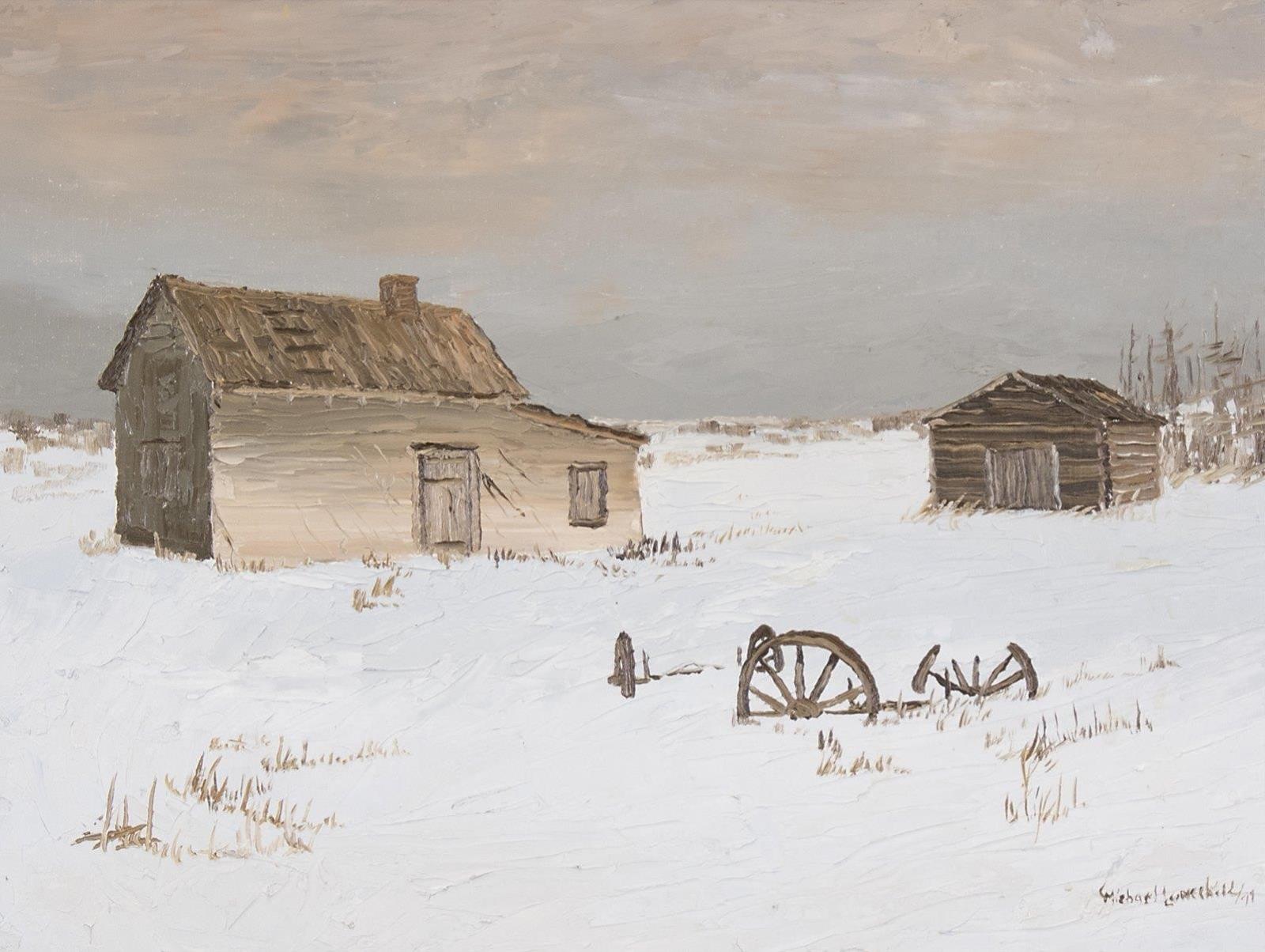 Michael Lonechild (1955) - Grey Day On White Bear; 1979