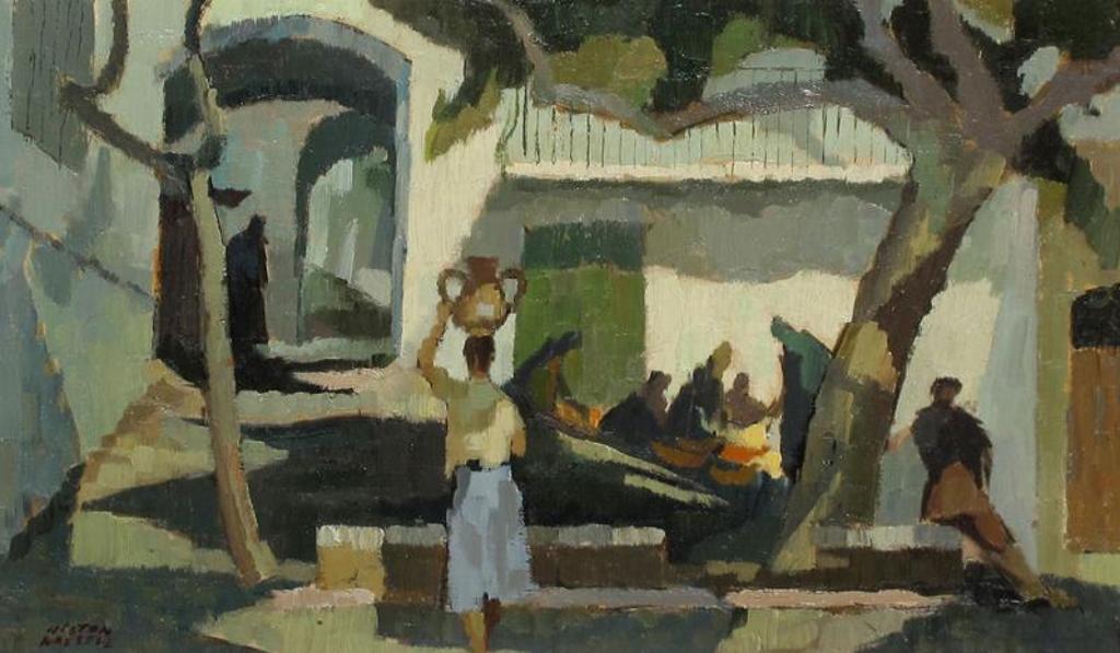 Hilton MacDonald Hassell (1910-1980) - Little Market, Cadaques, Spain