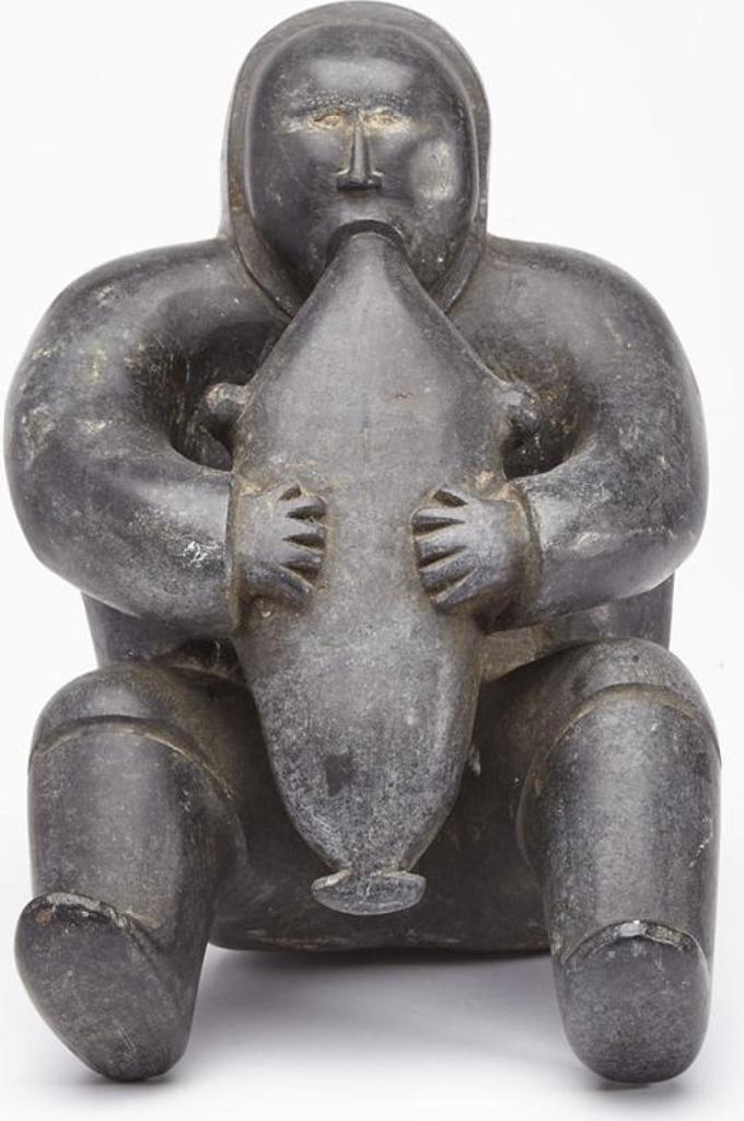 Conlucy Nayoumealook (1891-1958) - Man Inflating Seal Bladder