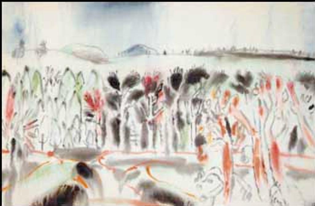 David Browne Milne (1882-1953) - Spring Showers (Budding Poplars III)
