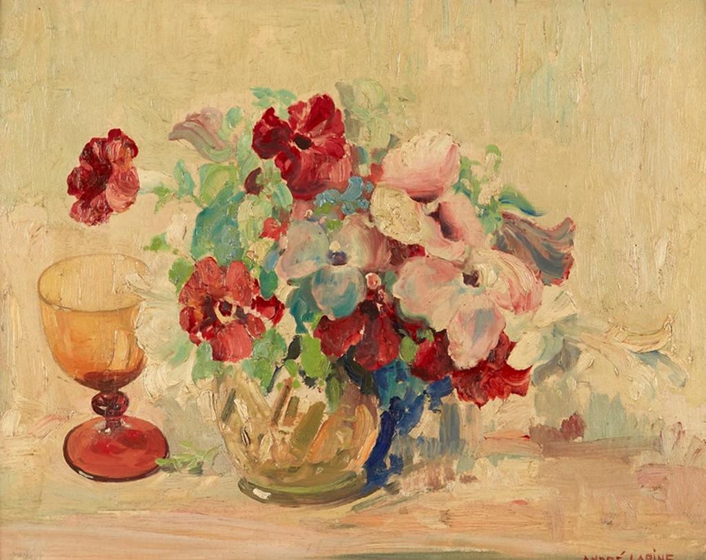 Andreas Christian Gottfried (André) Lapine (1866-1952) - Petunias in a Bowl