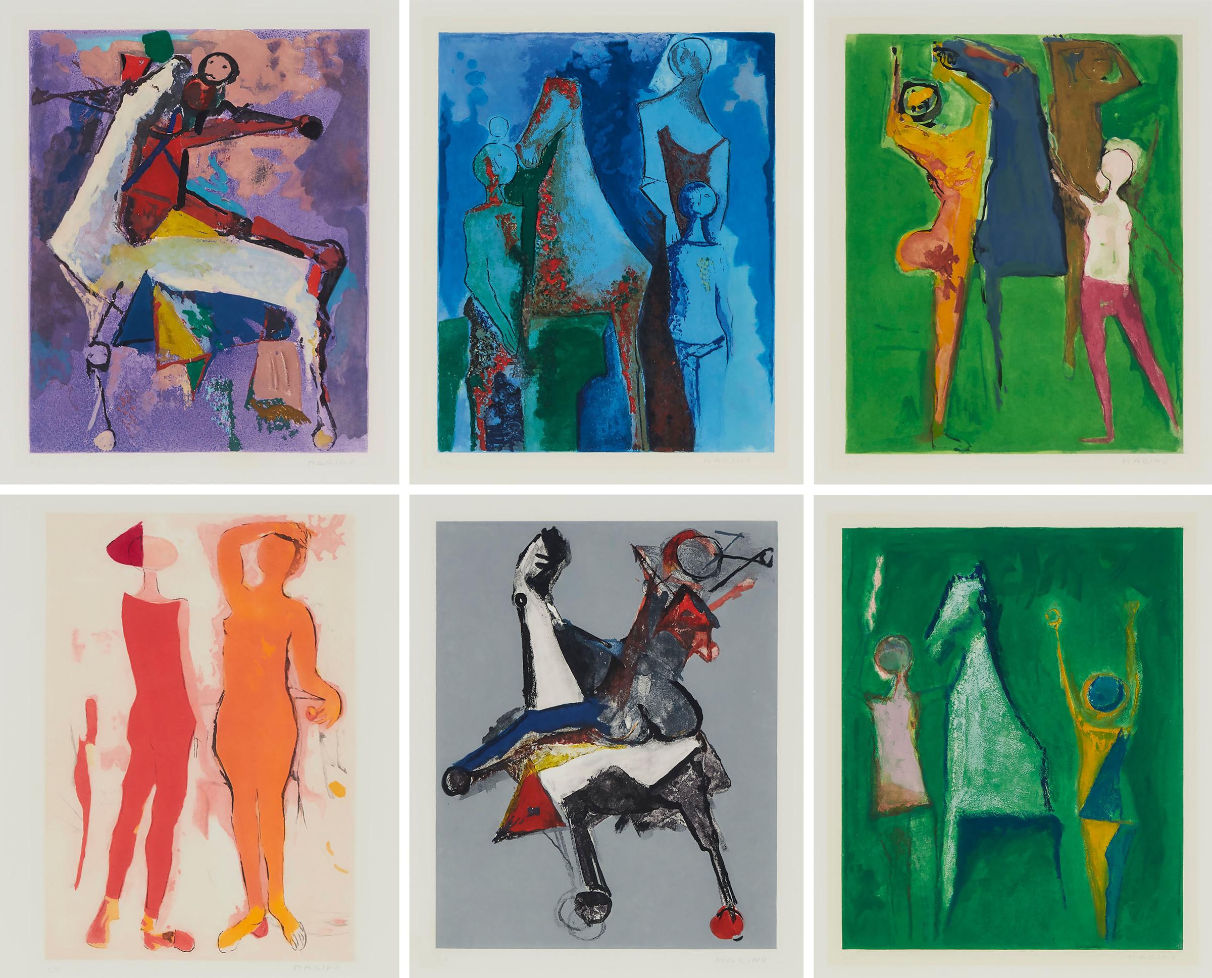 Marino Marini (1901-1980) - Six Plates (I, Ii, Iv, V, Vii, Viii), From