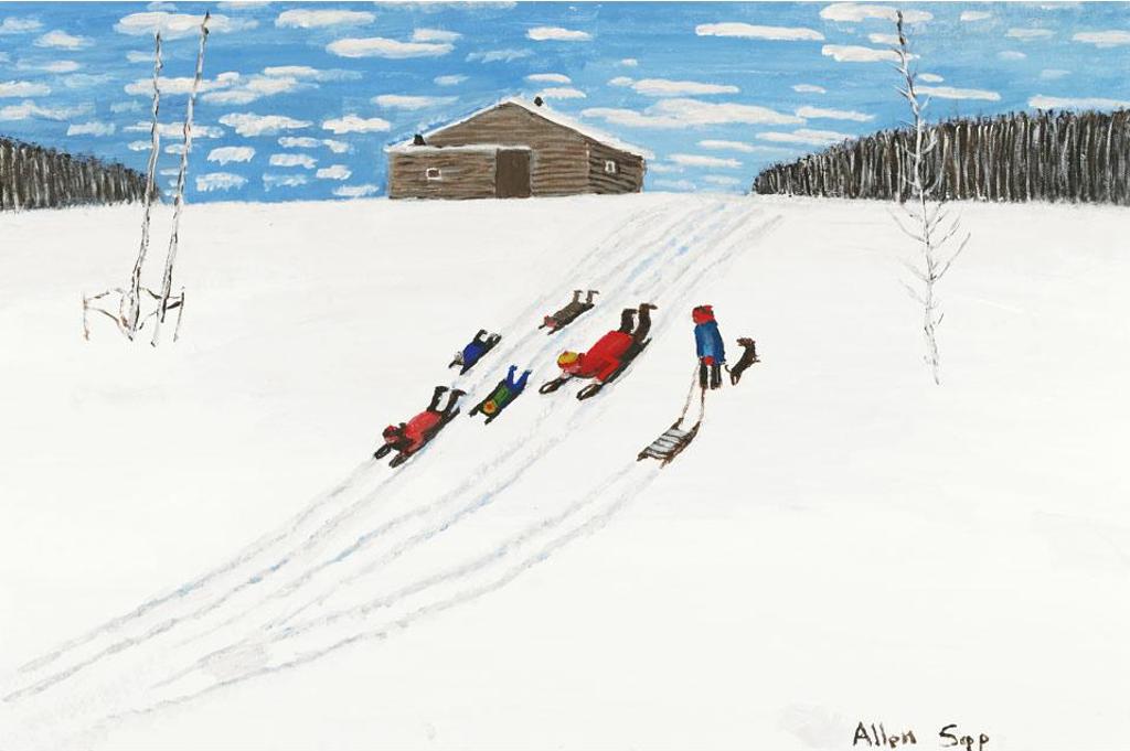 Allen Fredrick Sapp (1929-2015) - Nice Day To Slide, Having Fun
