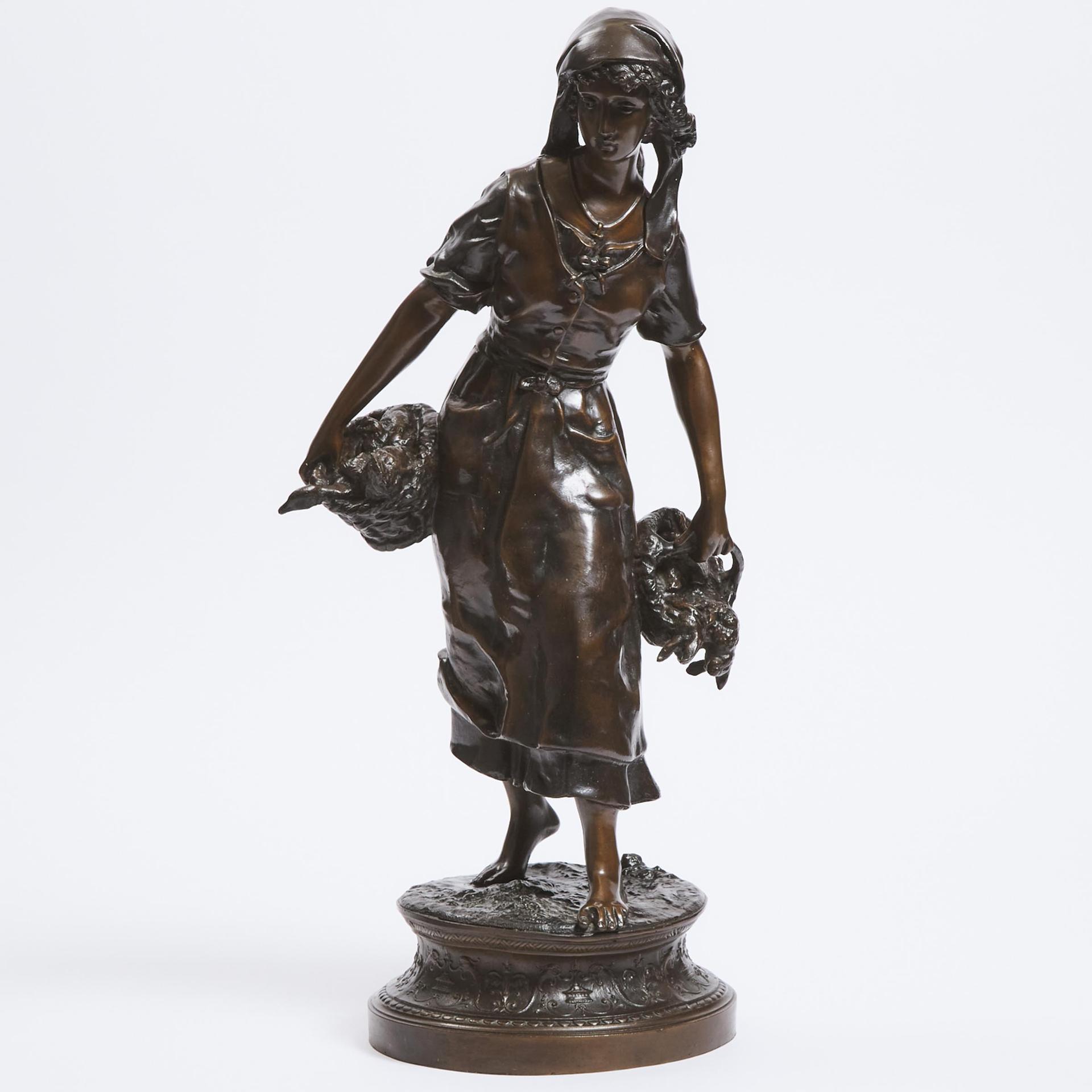 Henri Honoré Plé - Peasant Woman With Baskets Of Game