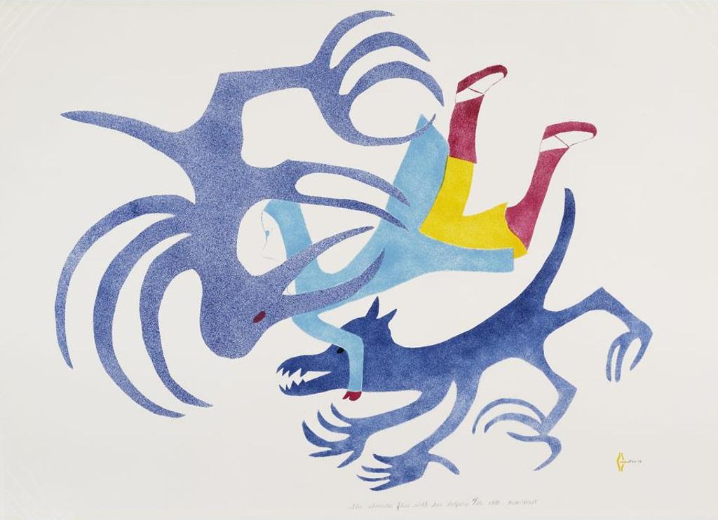 Myra Kukiiyaut (1929-2006) - The Shaman Flies With His Helpers