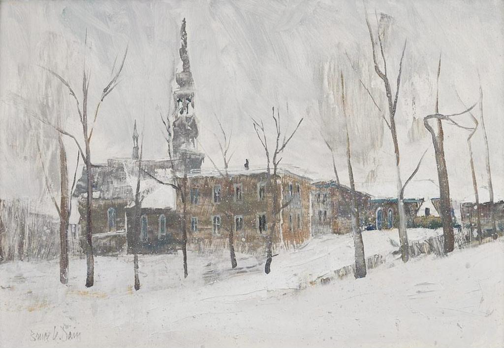 Bruce Le Dain (1928-2000) - Effet De Neige, Abbaye Cister Cienne La Trappe, Oka, Qc, 1978