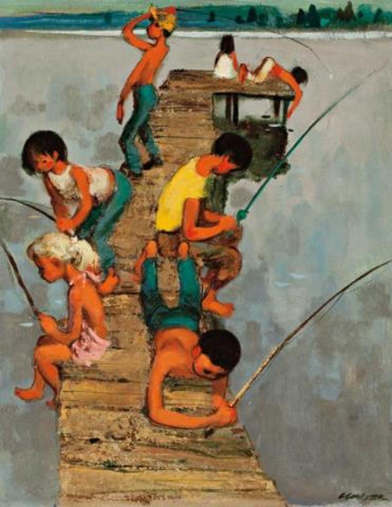 William Arthur Winter (1909-1996) - Children Fishing