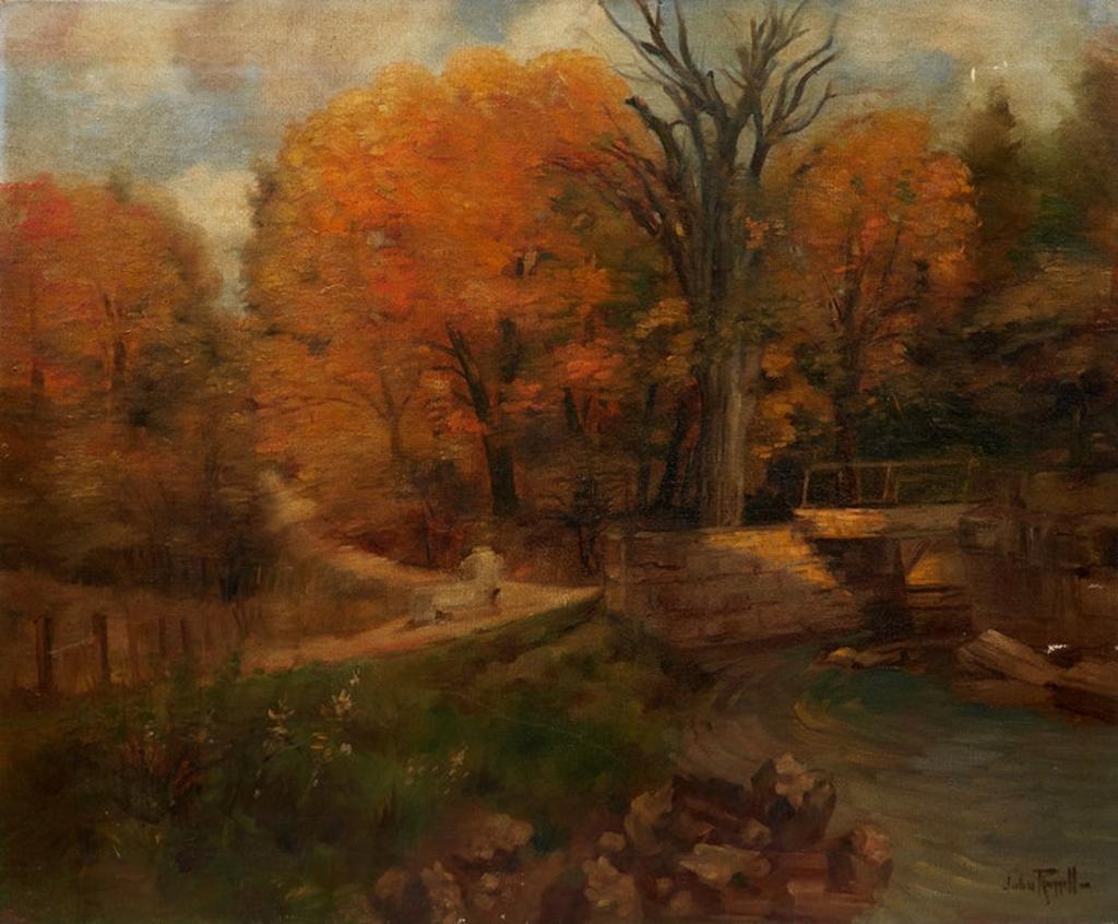 John Wentworth Russell (1879-1959) - Scene with Bridge