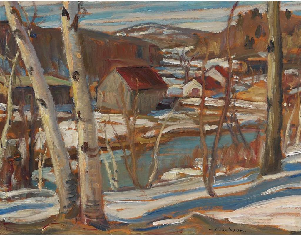Alexander Young (A. Y.) Jackson (1882-1974) - Morin Heights, Que., April, 1958