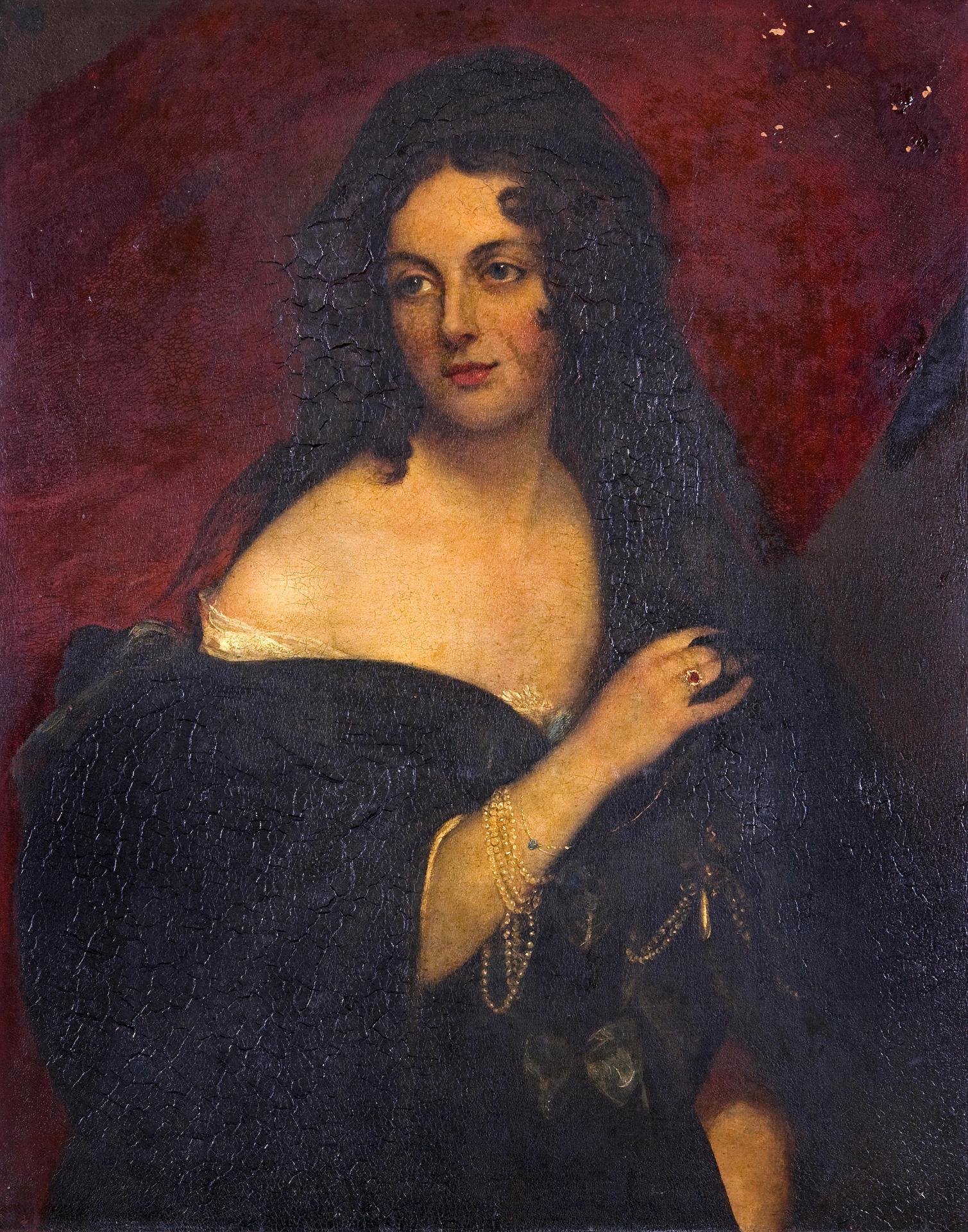 Thomas Phillips (1770-1845) - Portrait of lady said to be the Countess of Essex Half length, wearing a veil over her hair.