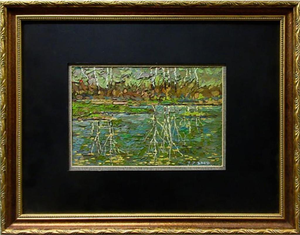 Jie (Jack) Zhou (1965) - Untitled (Birch Reflections)