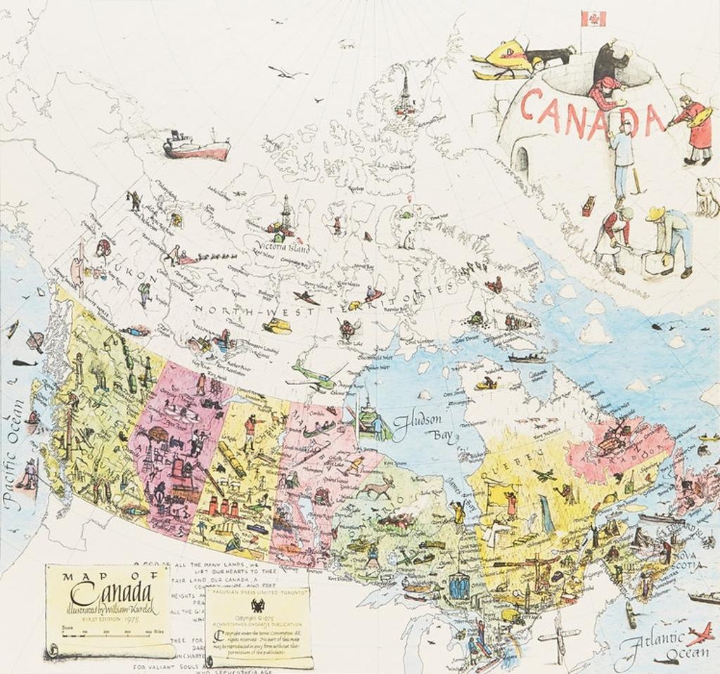 William Kurelek (1927-1977) - Map of Canada