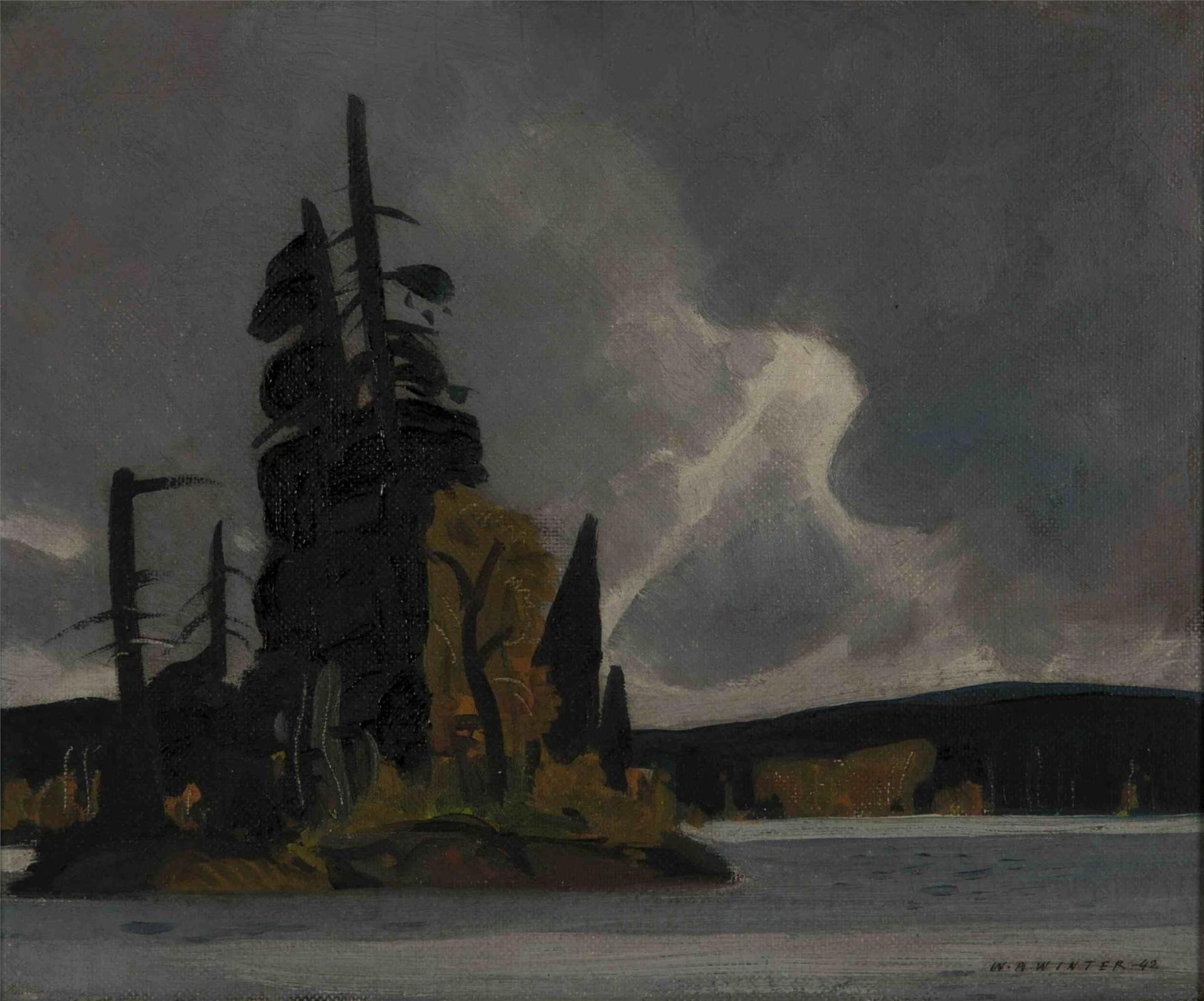 William Arthur Winter (1909-1996) - Ontario Island and Lake (1942)