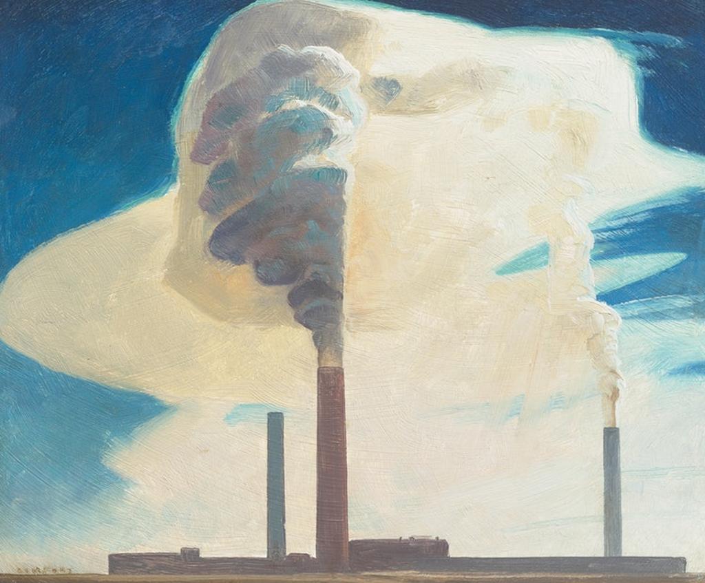 Charles Fraser Comfort (1900-1994) - Smokestacks, Copper Cliff