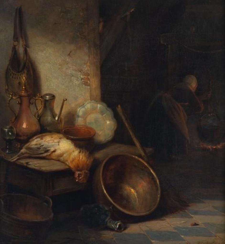 Henrich Joseph Gommarus Carpentero (1820-1874) - Still Life with Game Fowl