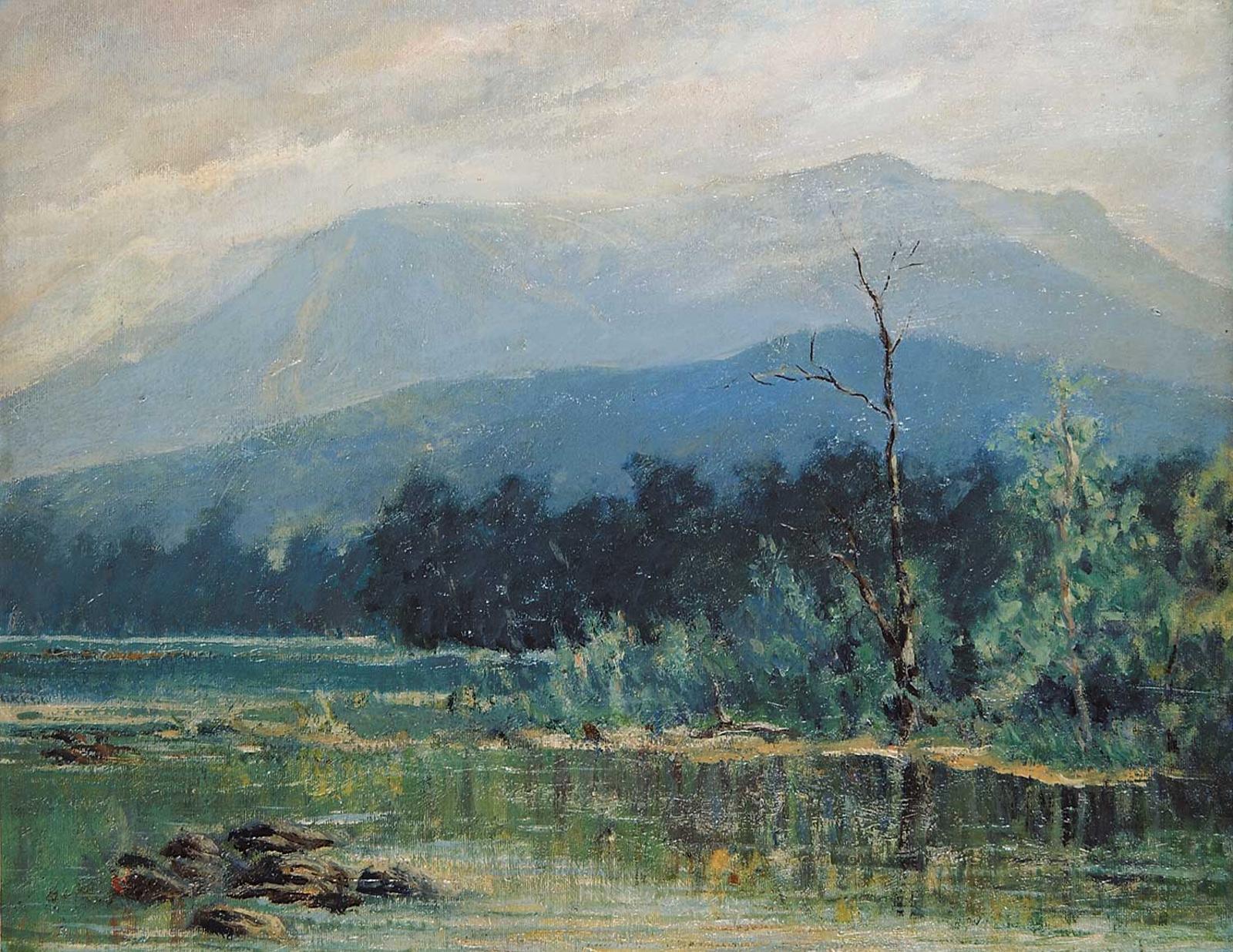 Alfred Dexter Best - Untitled - Misty Mountains