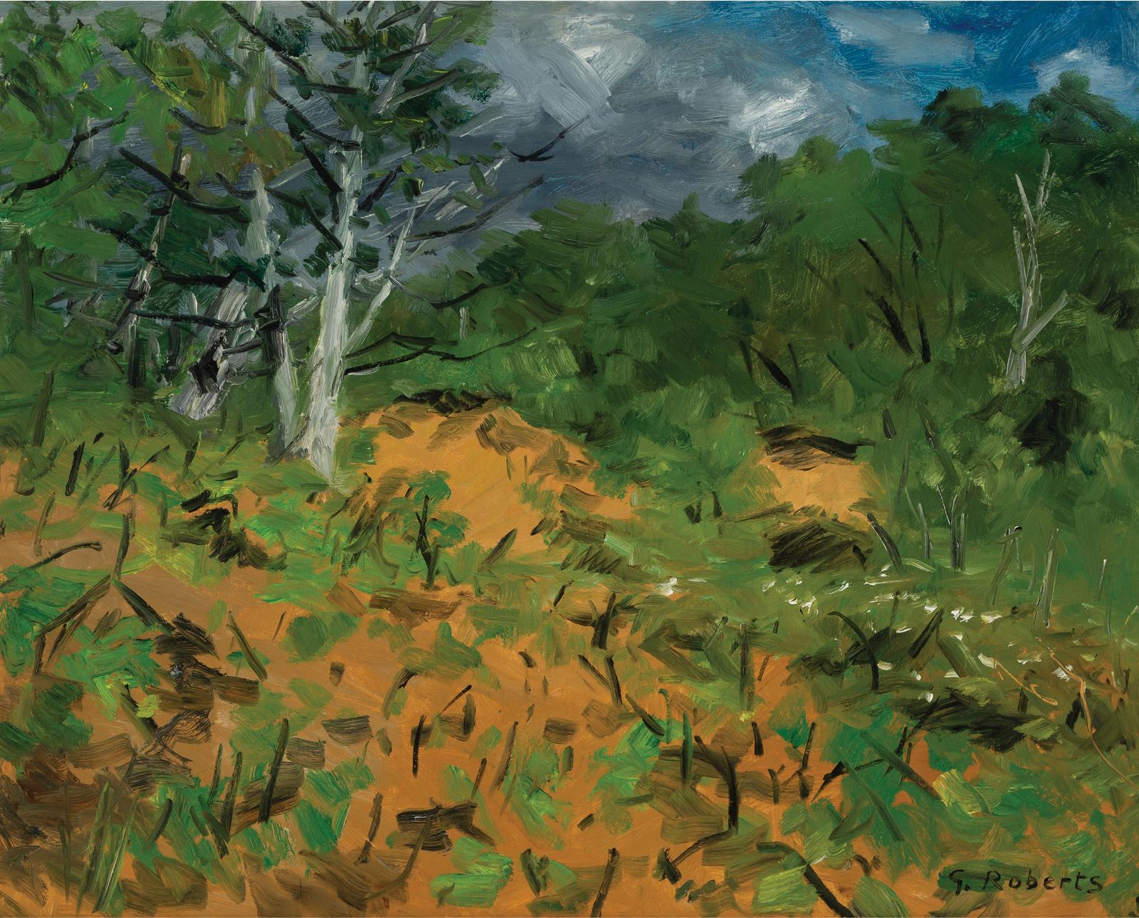 William Goodridge Roberts (1921-2001) - Sand Pit & Birches, 1966