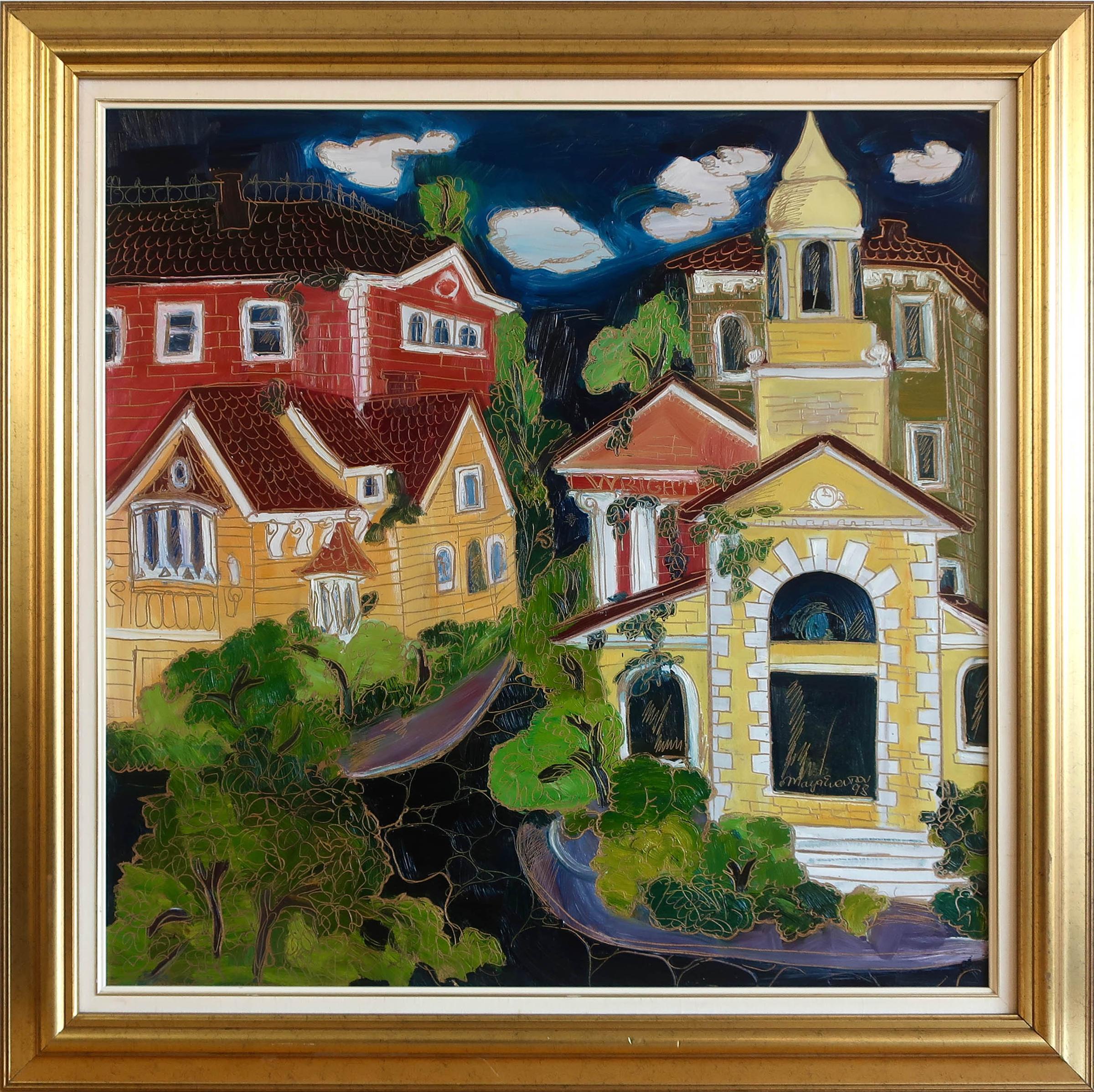 Maya Eventov (1964) - Untitled (Village Street Scene)
