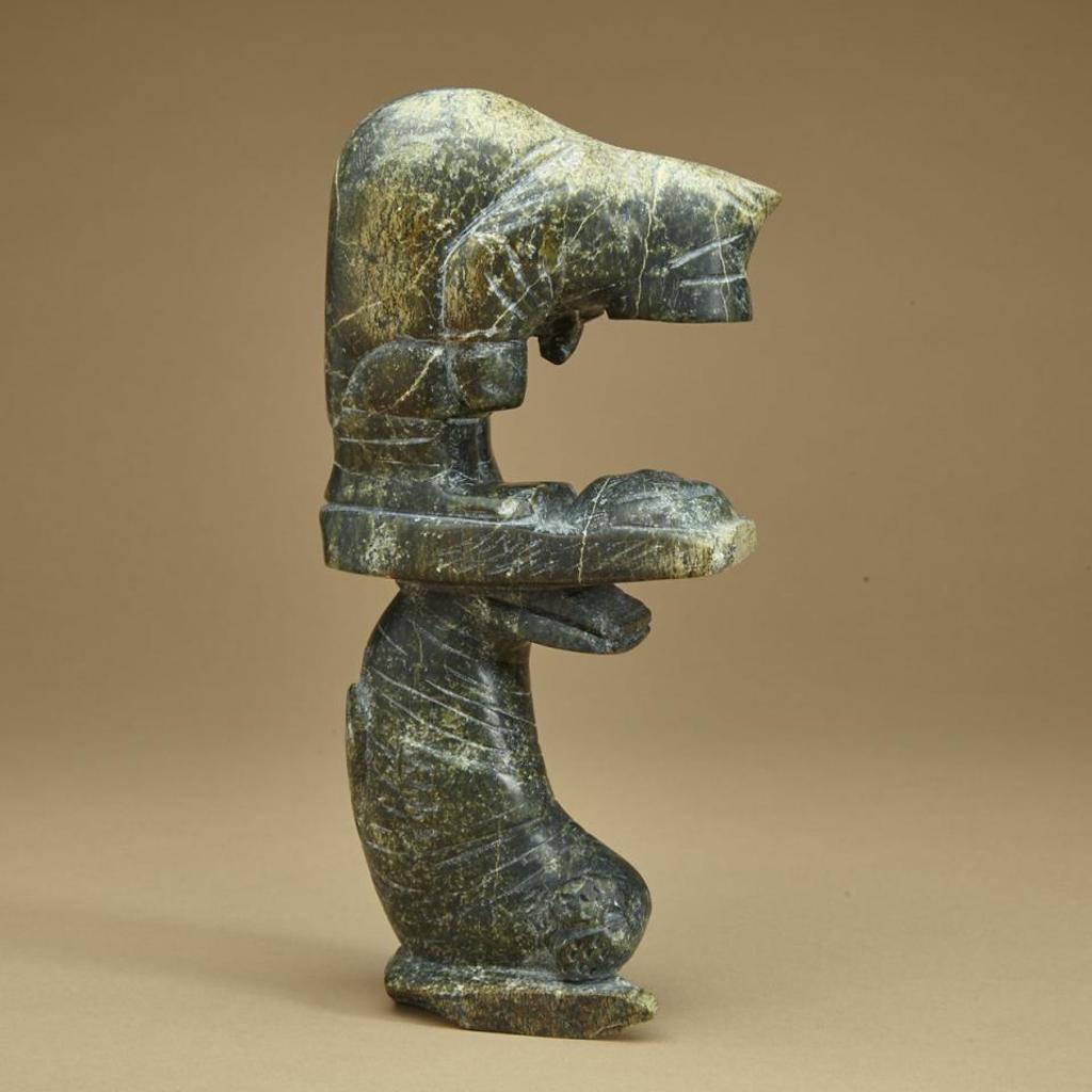Jamesee Natsiapik (1970) - Hunter Over Seal Hole
