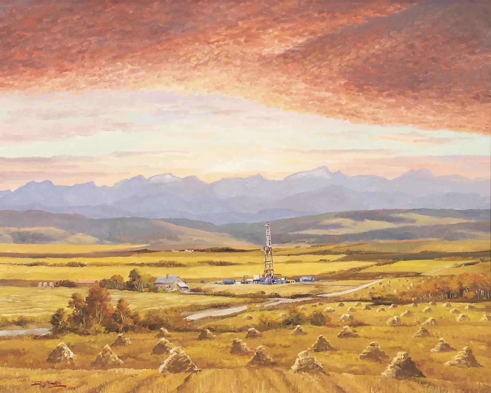 Duncan Mackinnon Crockford (1922-1991) - The Chinook From Springbank, West Of Calgary, Alberta; 1984