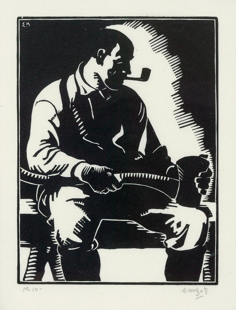 Edwin Headley Holgate (1892-1977) - Man With Axe