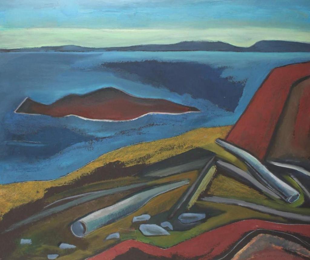Max Singleton Maynard (1903-1982) - Logs on a Beach