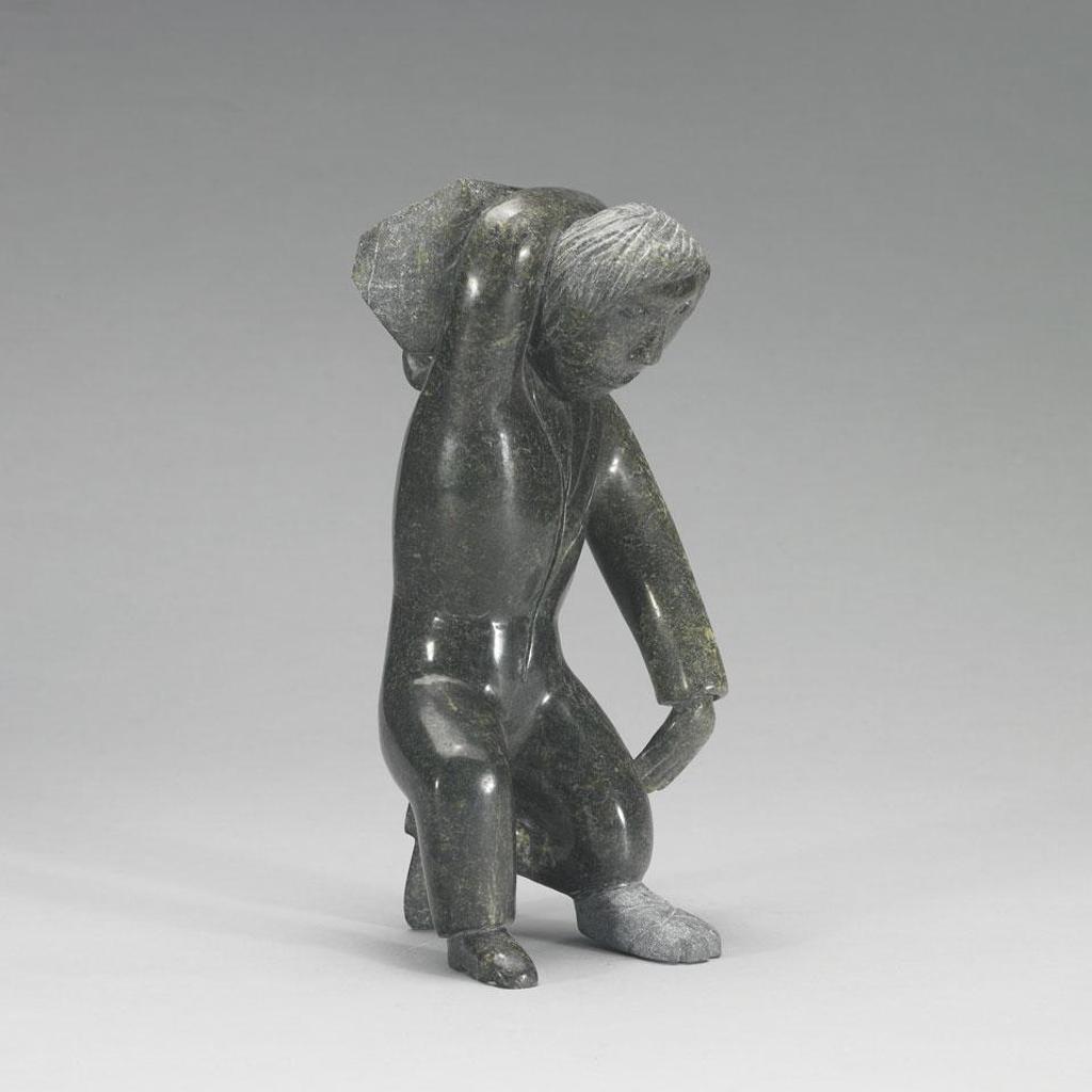 Oviloo Tunnillie (1949-2014) - Inuk Carrying A Heavy Load