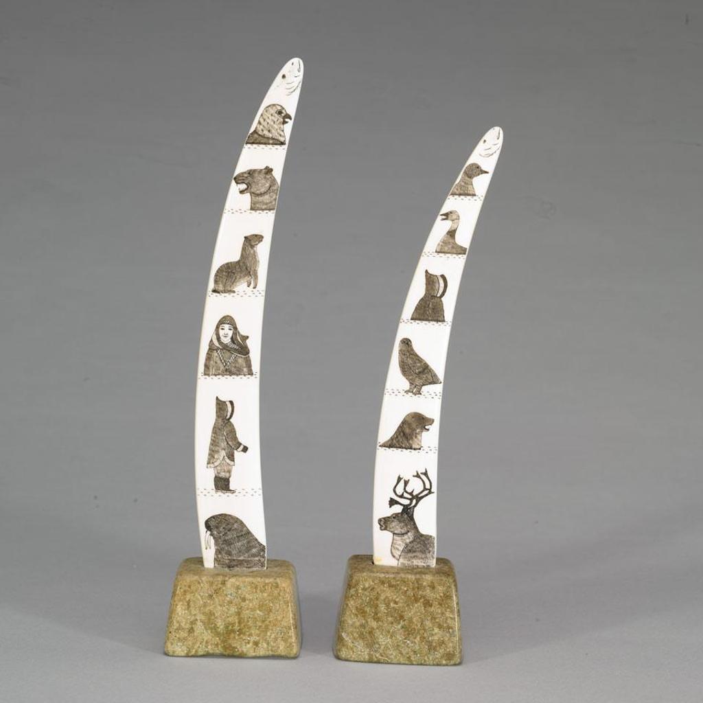 Davidee Itulu (1929-2006) - Etched Tusks