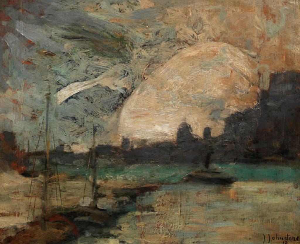 John Young Johnstone (1887-1930) - Meuse à la Huy