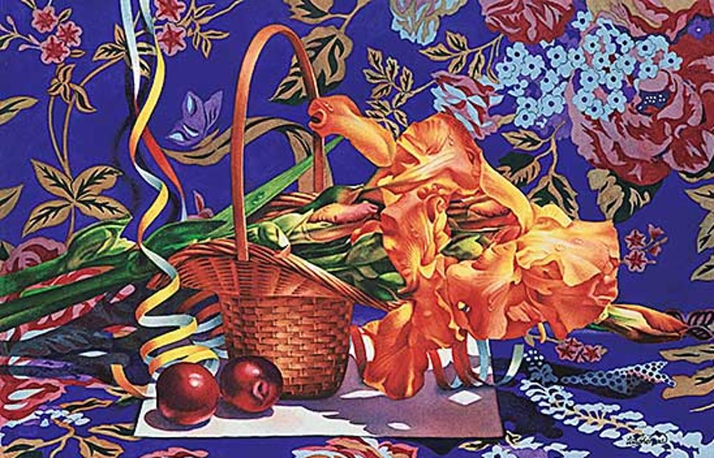 Wendy D. Thomas (1956) - Untitled - Plums and Spring Irises