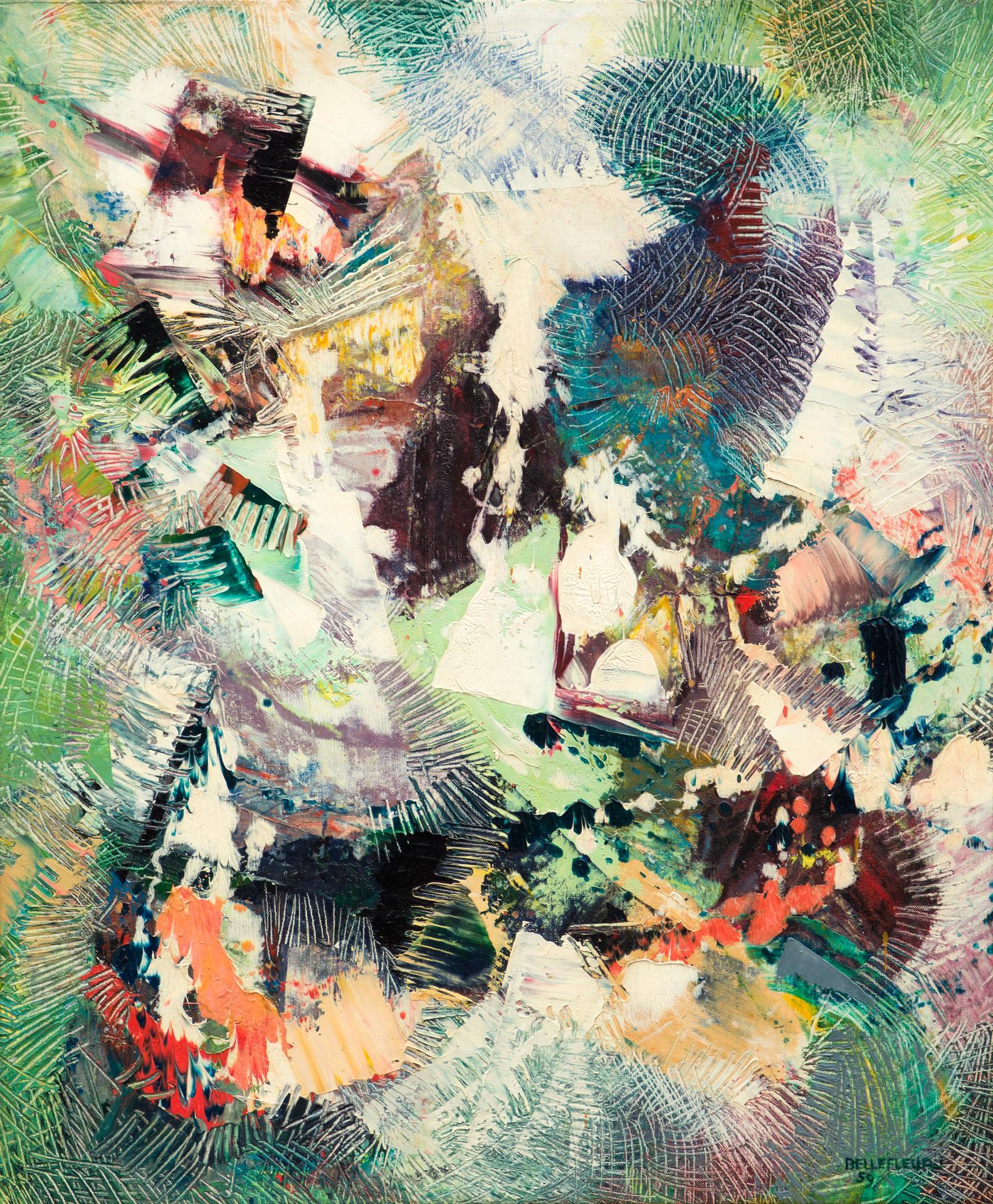Léon Bellefleur (1910-2007) - Fleurs d'onde, 1959