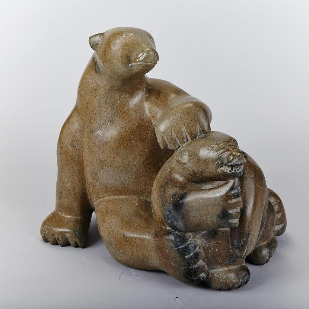 Kiawak (Kiugak) Ashoona (1933-2014) - Polar Bear And Young