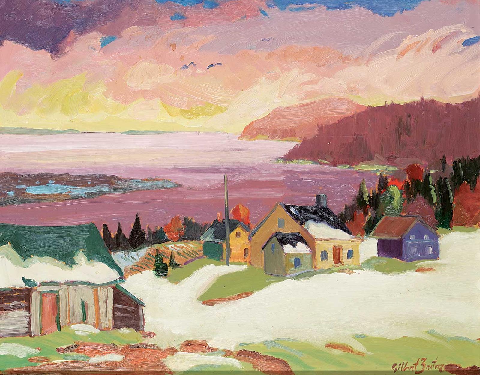 Gilbert Breton (1939) - Vu des E'boulements sur L'ite-Aux-Coutres, Charlevoix Que.