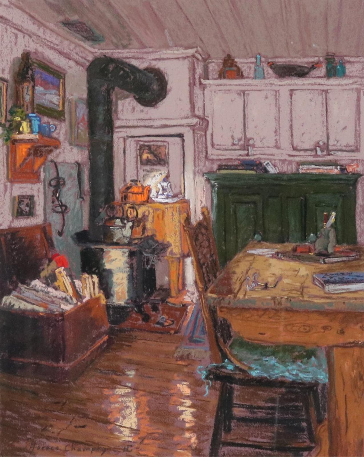 Horace Champagne (1937) - Late Afternoon Sun-Touches (Studio Kitchen); 1991