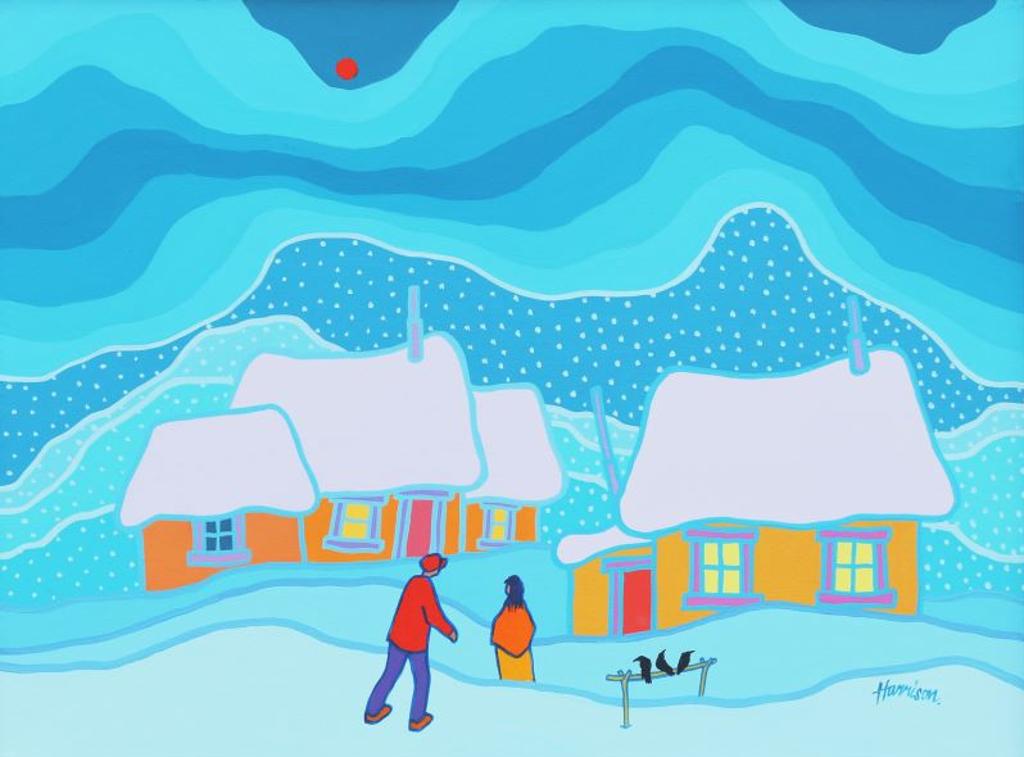 Ted Harrison (1926-2015) - Resting Ravens; 1991