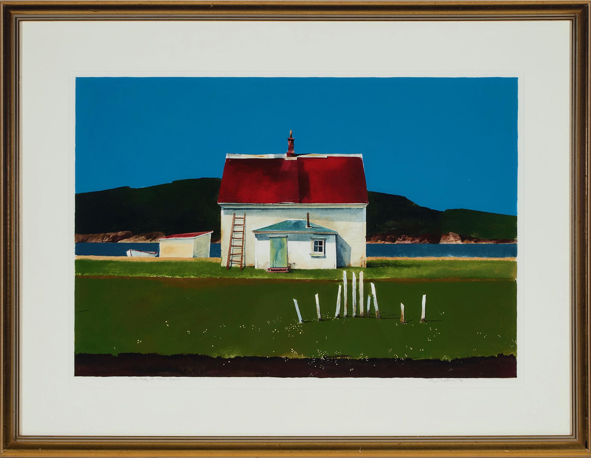 Mark Fletcher (1957) - Red Roof At Blue Beach
