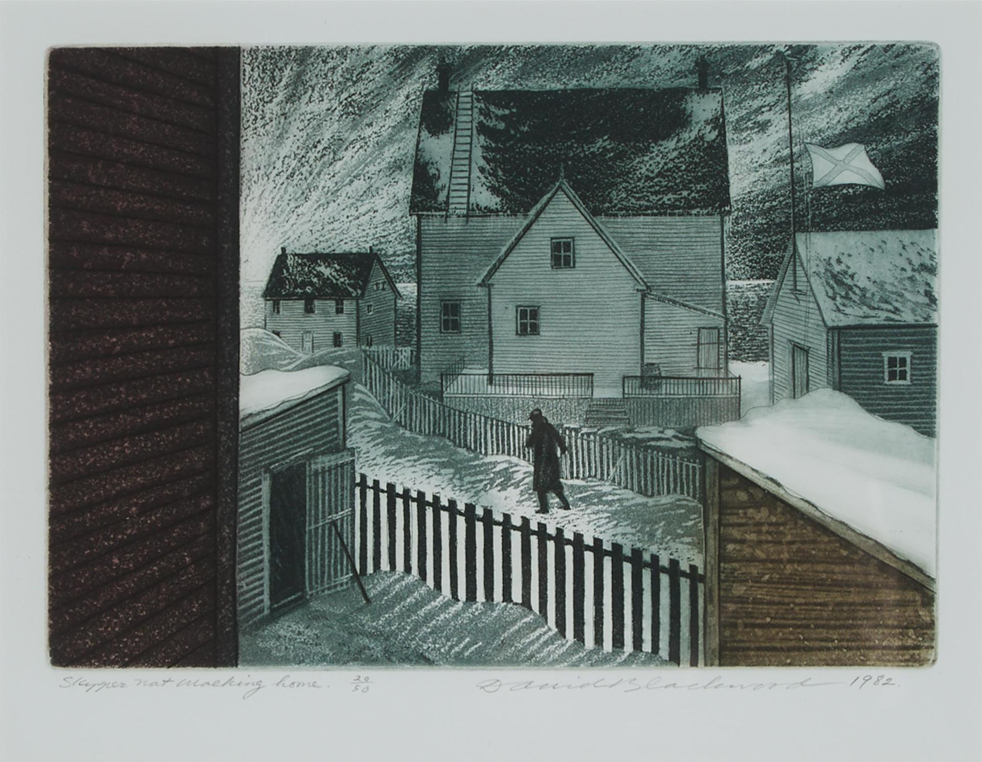 David Lloyd Blackwood (1941-2022) - Skipper Nat Walking Home, 1982