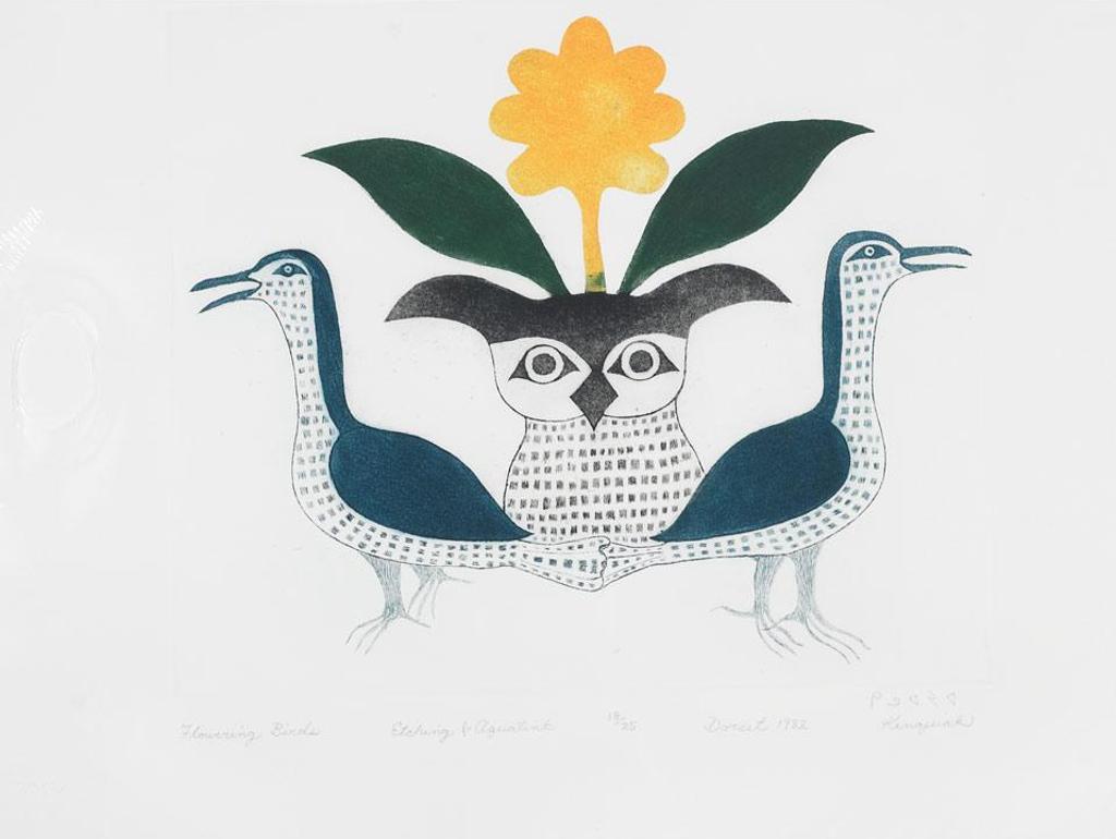 Kenojuak Ashevak (1927-2013) - Flowering Birds